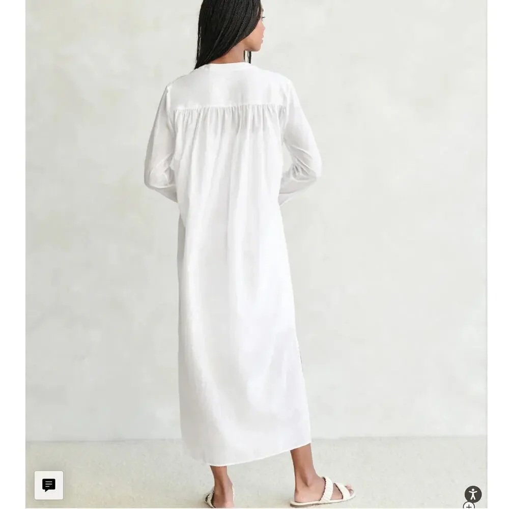Jenni Kayne Capri Caftan Dress In Ivory Size XS Button Up - Picture 11 of 16